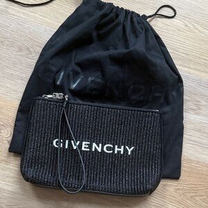 Givenchy Black and White Woven Pouch